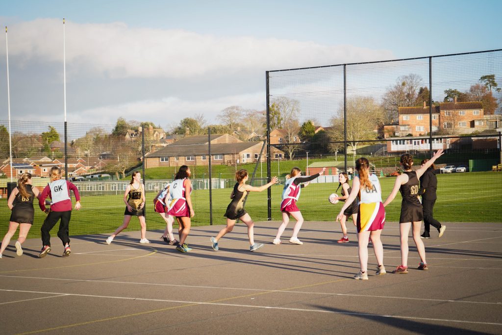 netball game at queens college