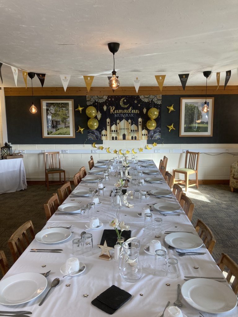 Ramadan iftar set up