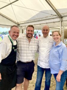 Joe Mann at the Game Fair 2025 with award-winning Chefs