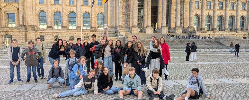 A group of pupils standing together.